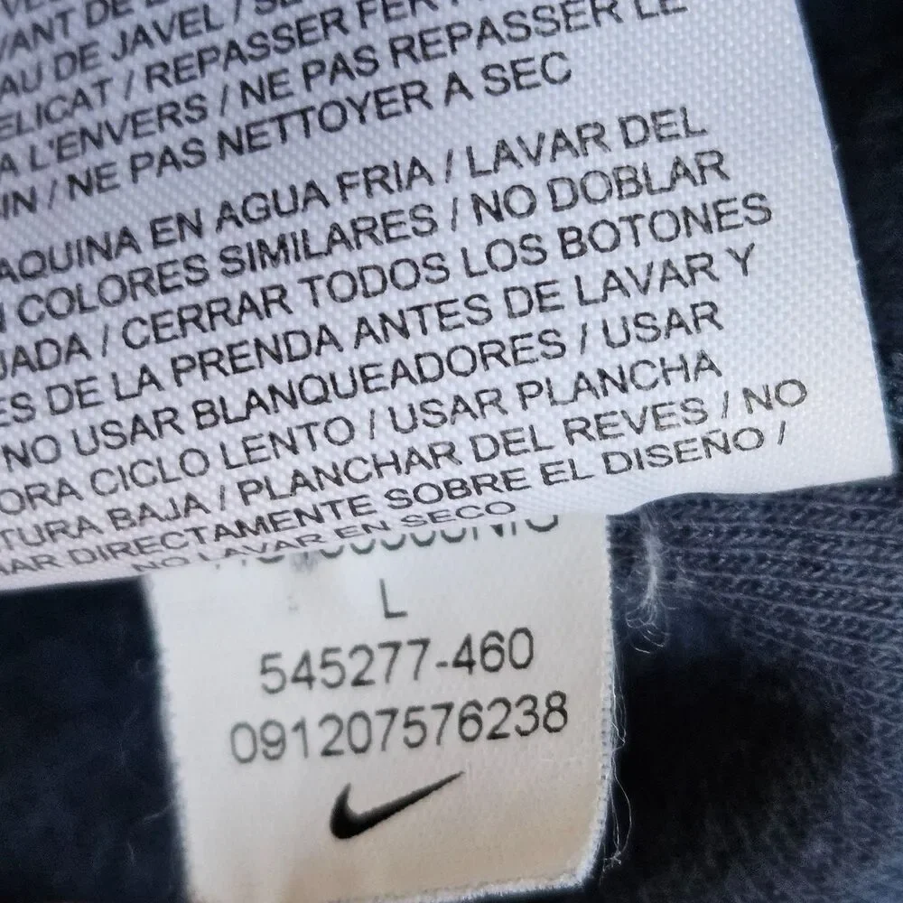 Nike Tech Fleece Jacket Men's Large Blue Hooded Windrunner Full Zip 545277-460